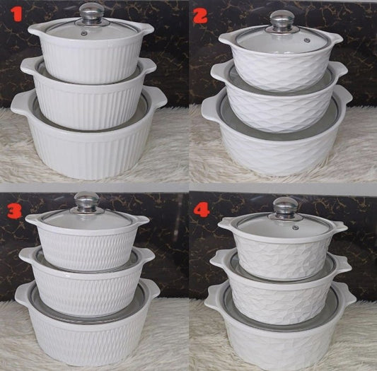 3pcs ceramic casserole bowls set - MASTER SUPPLIES