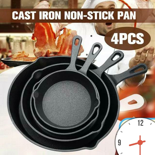 4pcs Cast Iron Skillet Set - MASTER SUPPLIES