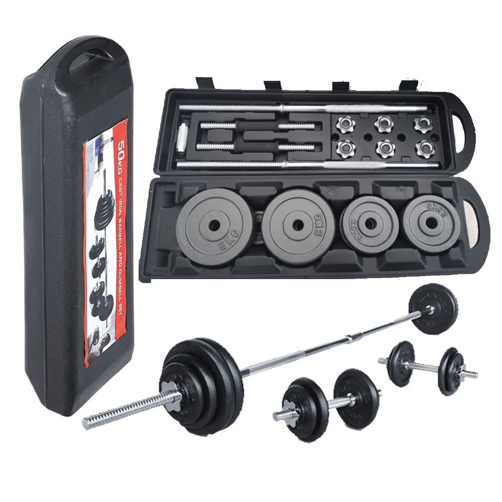 50Kg Dumbbell and Barbell set  - MASTER SUPPLIES