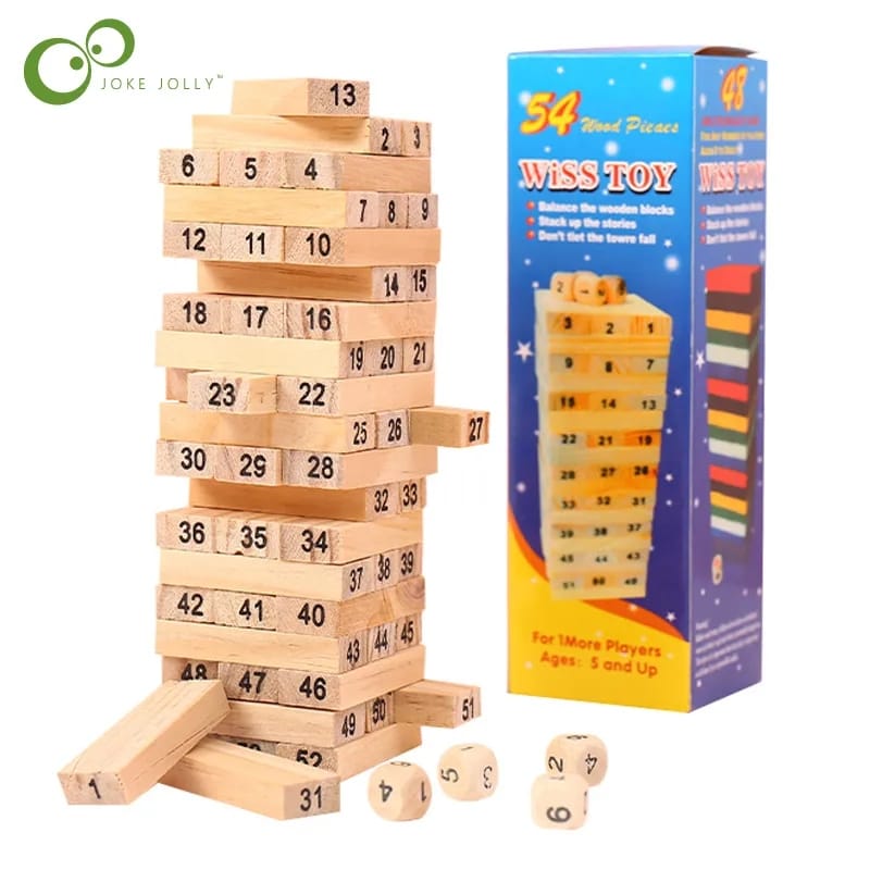 54pcs mini Jenga or block tower - MASTER SUPPLIES