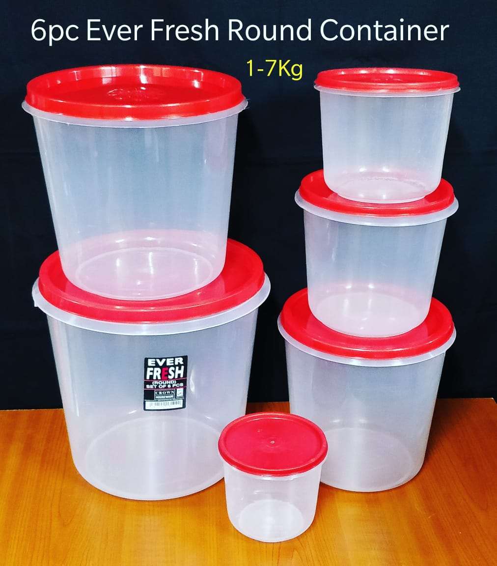 6 Crown EverFresh Round containers - MASTER SUPPLIES