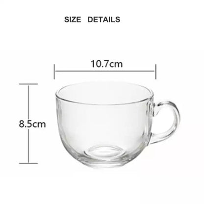 6 Large (480ml) Glass mug - MASTER SUPPLIES