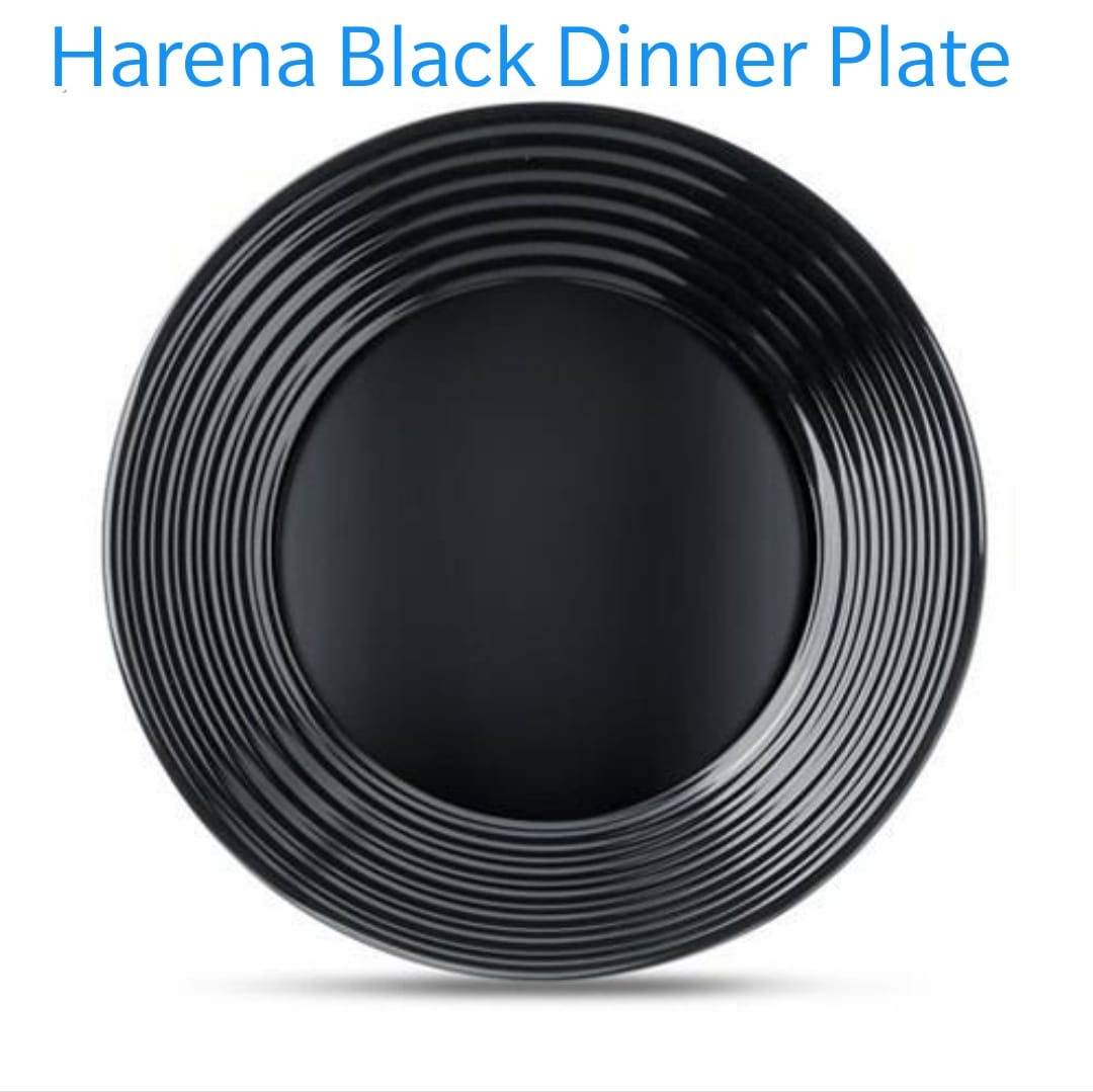 6 pcs Luminarc Harena Black Dinner Plate 25cm - MASTER SUPPLIES