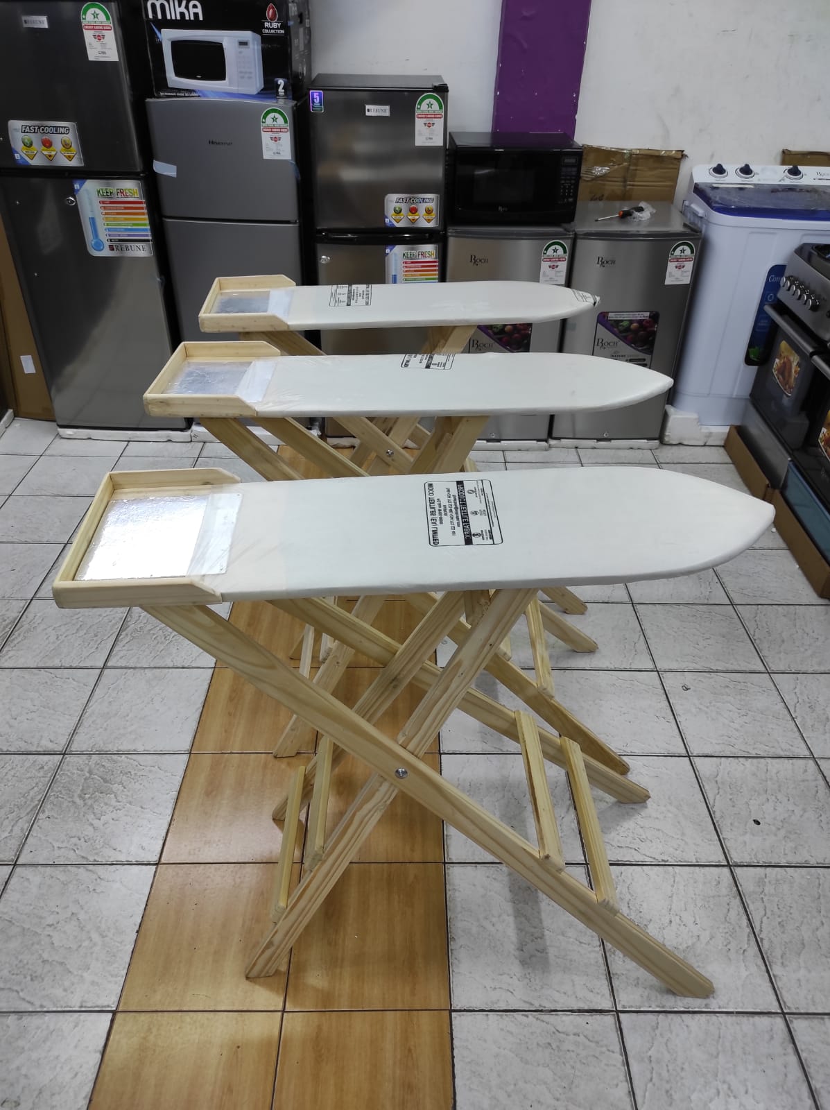 Wooden ironing board