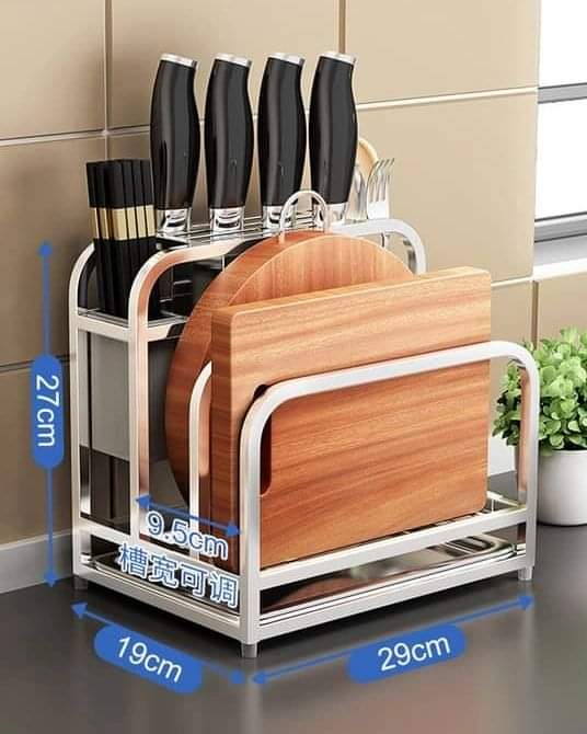 Stainless utensils rack