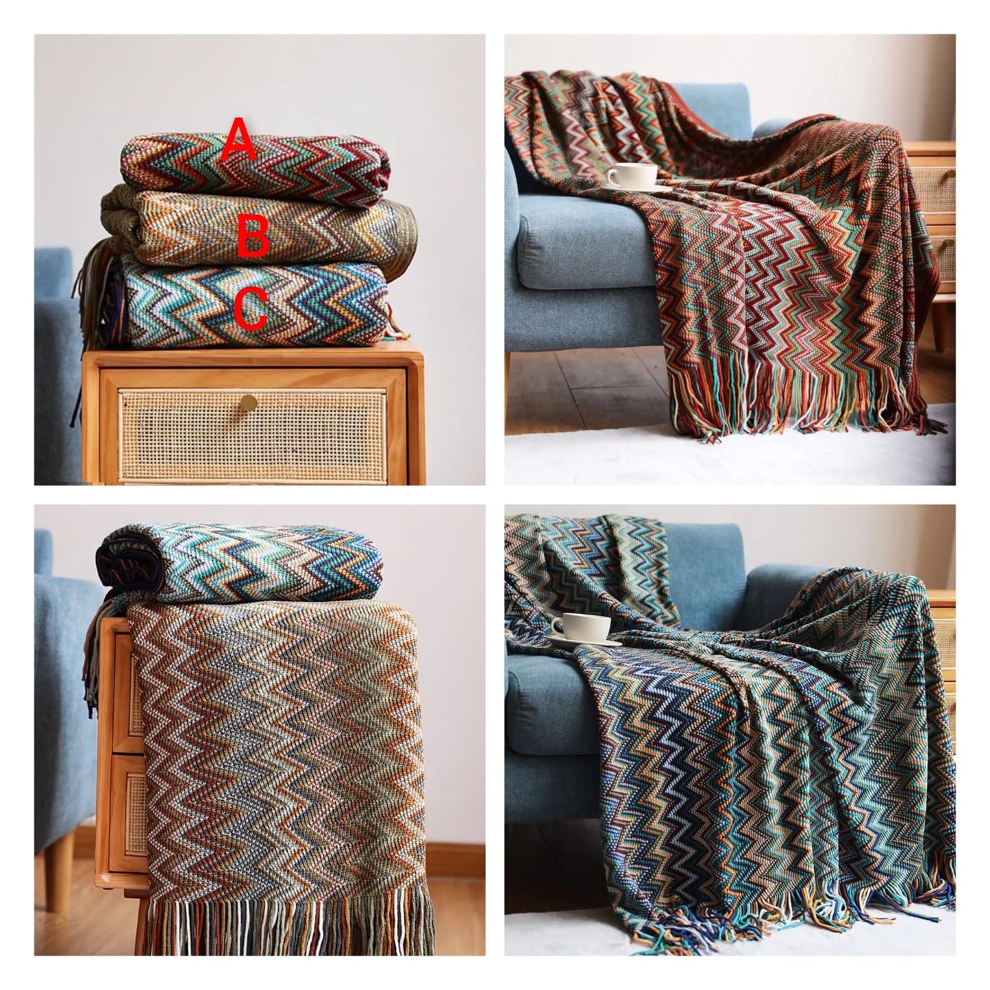 Bohemian soft knit Blanket - MASTER SUPPLIES