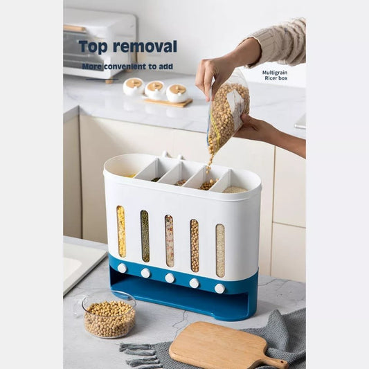 CEREAL DISPENSER HAS 6 COMPARTMENTS - MASTER SUPPLIES