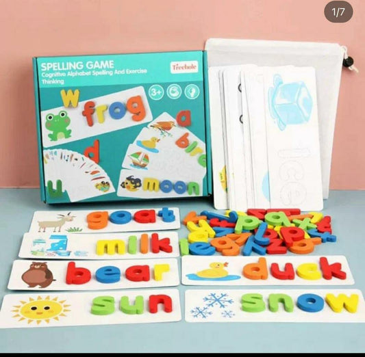 Children puzzle wooden spelling words. - MASTER SUPPLIES