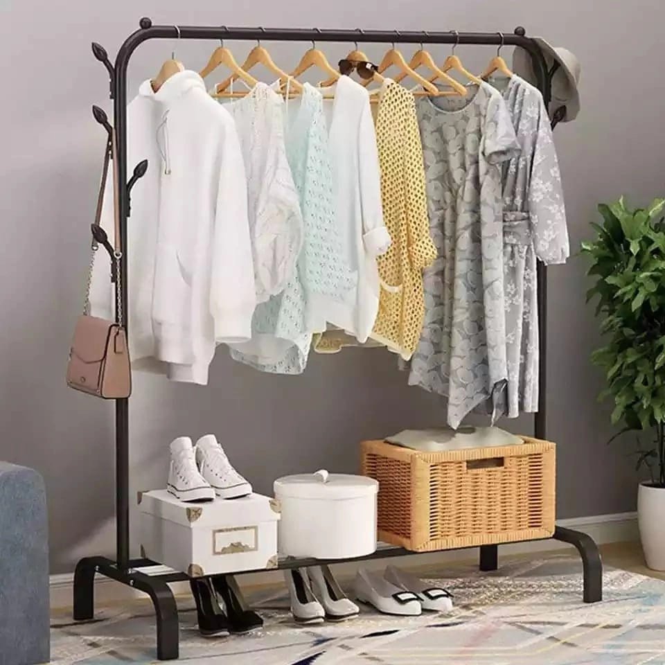 Clothing Rack With Lower Storage Shelf for Boxes - MASTER SUPPLIES