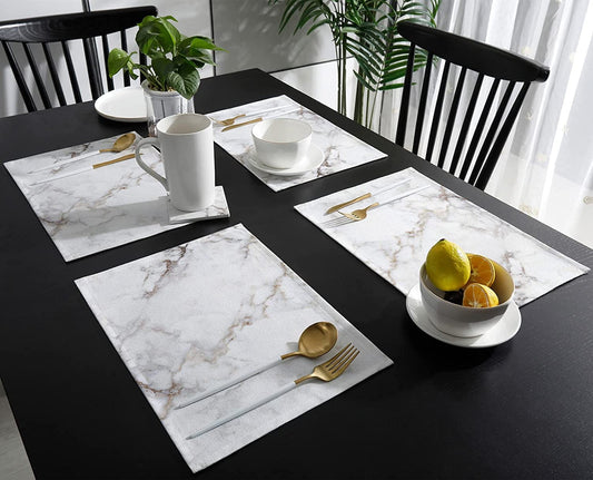 Double sided Marble table mat(6 pcs) - MASTER SUPPLIES