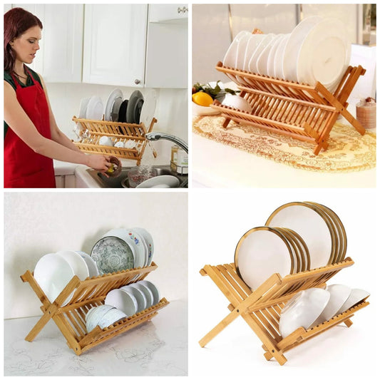 Foldable bamboo dish rack - MASTER SUPPLIES