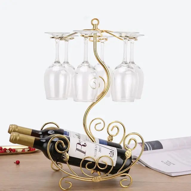 Golden metallic wine Rack - MASTER SUPPLIES