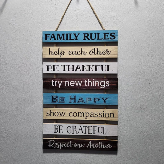 Hanging board wooden house rules - MASTER SUPPLIES