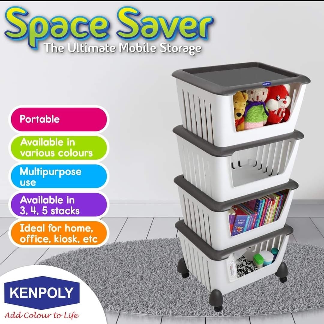 Kenpoly Space Saver 4 Stack Trolley - MASTER SUPPLIES