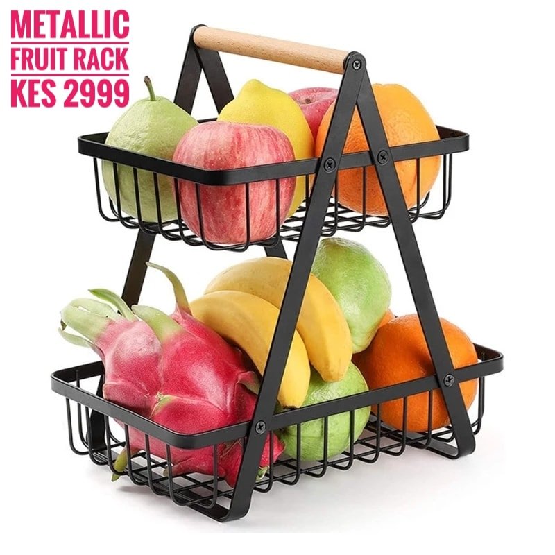 Metallic fruit rack AVAILABLE IN BLACK- - MASTER SUPPLIES