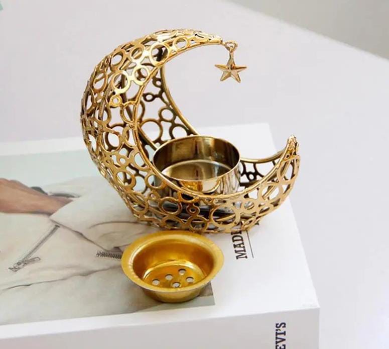 Moon Crescent incense burner with star - MASTER SUPPLIES