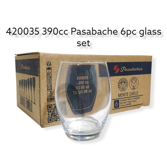 Pasabache Glass 390cc(6 pcs) - MASTER SUPPLIES