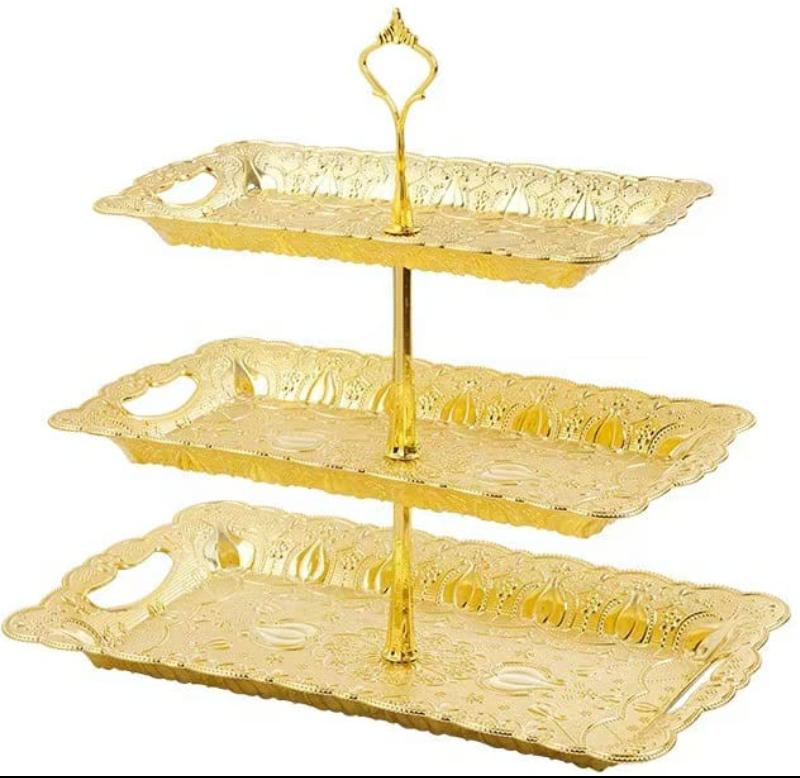 Plastic cake stand rectangle 3layer - MASTER SUPPLIES