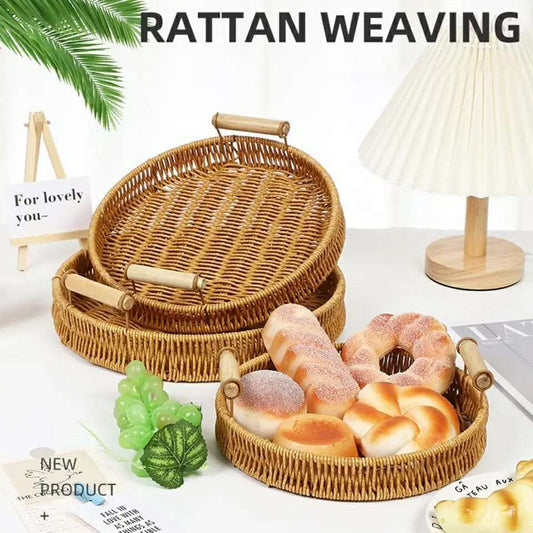 Rattan Plaited Tray(3 pcs) - MASTER SUPPLIES