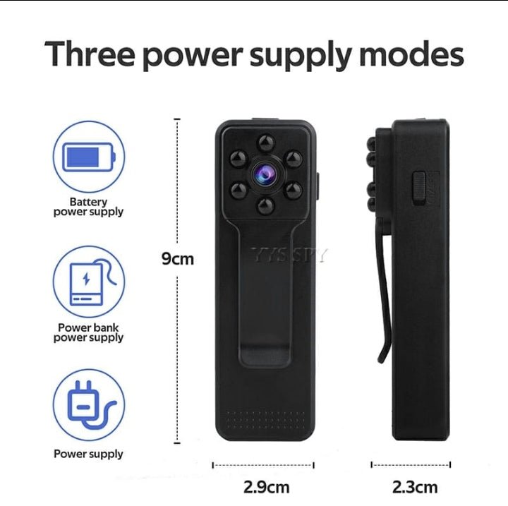 Rechargeable Body Hidden Camera - MASTER SUPPLIES