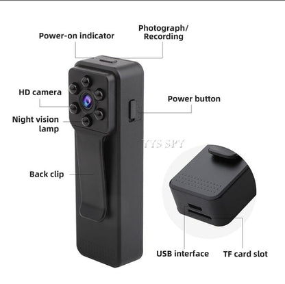 Rechargeable Body Hidden Camera - MASTER SUPPLIES