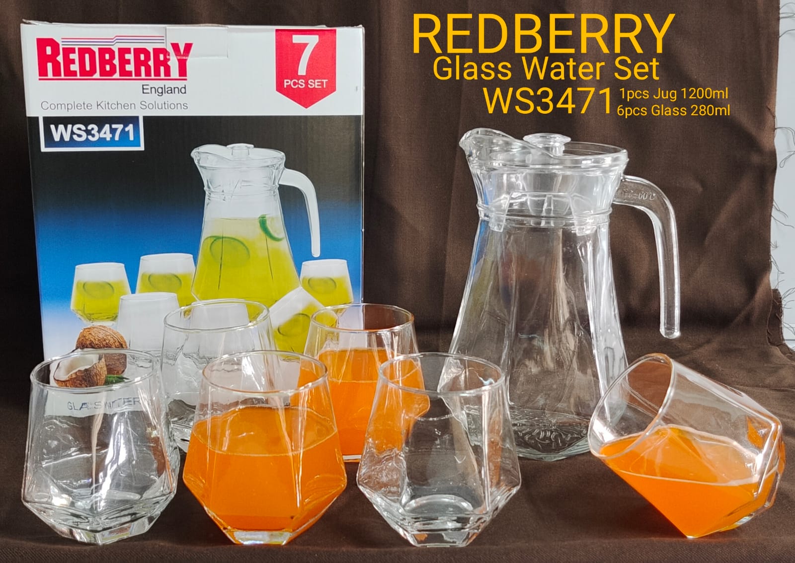 Redberry 7Pc Water Set. - MASTER SUPPLIES