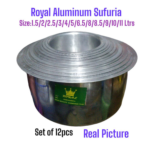 Royal Aluminium Sufuria(12 pcs) - MASTER SUPPLIES