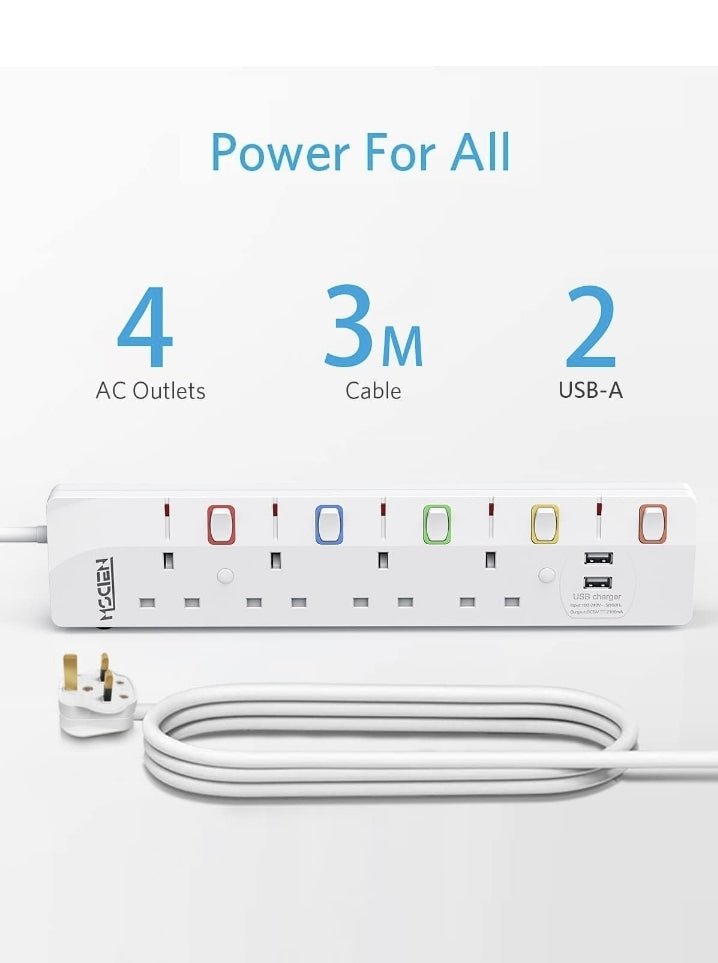 Smart power strip extension with USB port - MASTER SUPPLIES