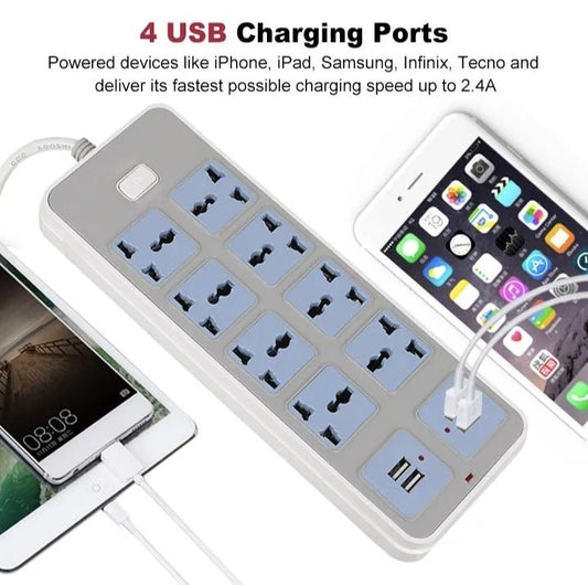 Smart power strip extension with USB port - MASTER SUPPLIES