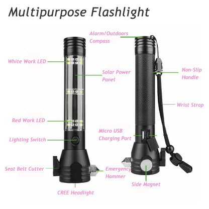 Solar powered flashlight torch - MASTER SUPPLIES