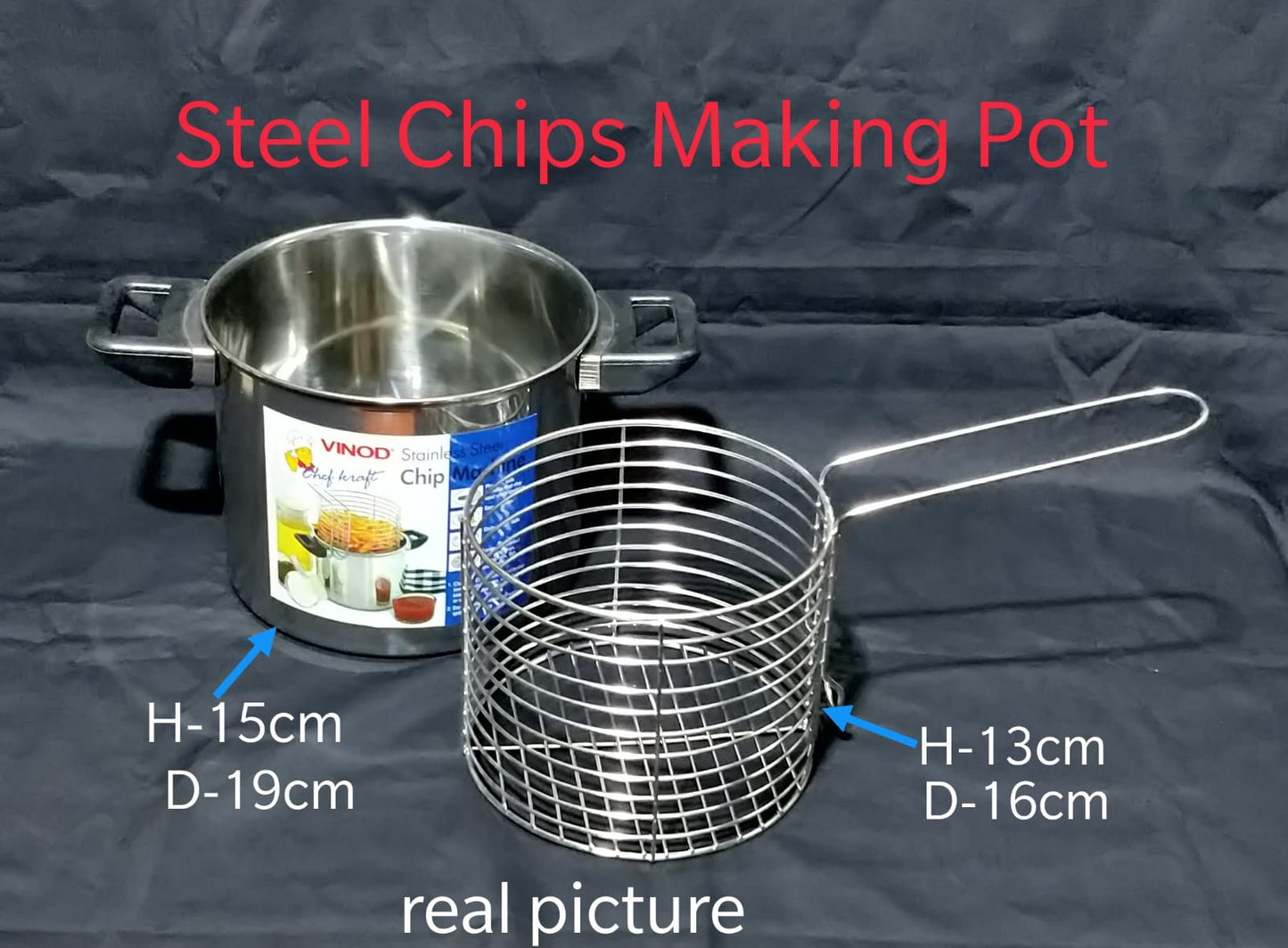 Stainless Steel Chips Machine/pot 2pc set - MASTER SUPPLIES