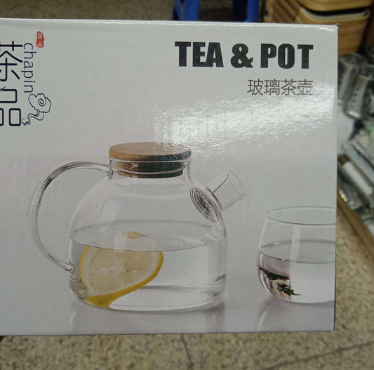 *Transparent Borosilicate Tea pot*